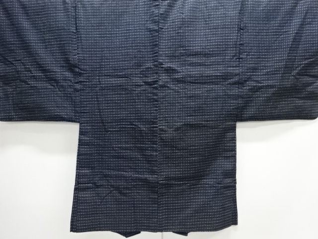 JAPANESE KIMONO / ANTIQUE MENS HAORI / COTTON / KURUME SHOSEI KASURI
